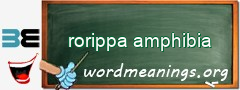 WordMeaning blackboard for rorippa amphibia